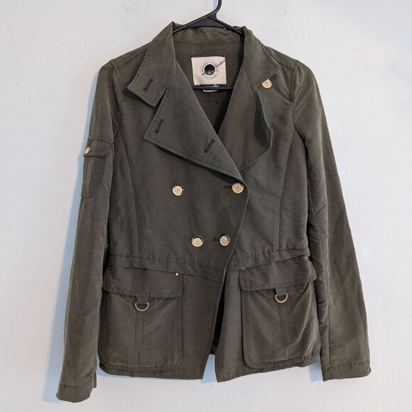 Anthro Daughters of the Liberation Jacket Utility Double Breasted Military 0 - Picture 1 of 10